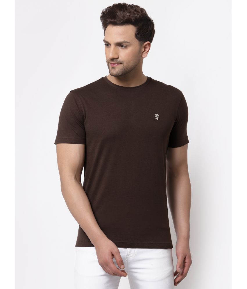     			Red Tape 100% Cotton Regular Fit Solid Half Sleeves Men's T-Shirt - Brown ( Pack of 1 )