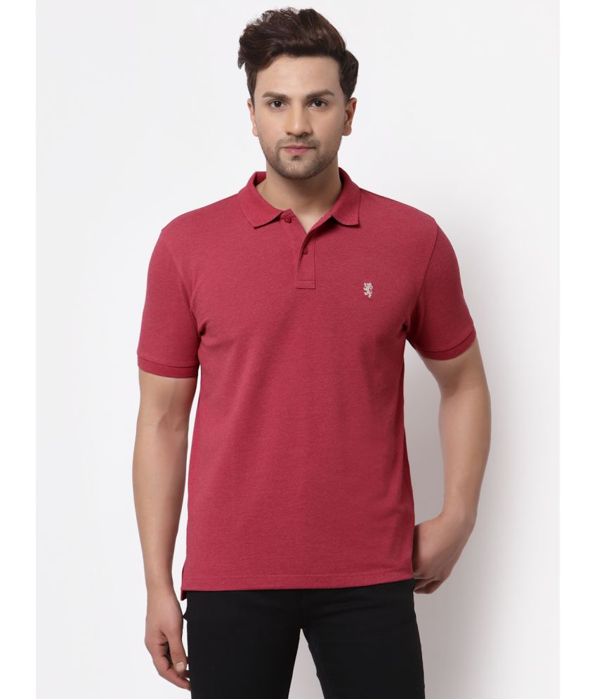     			Red Tape Cotton Blend Regular Fit Solid Half Sleeves Men's Polo T Shirt - Maroon ( Pack of 1 )