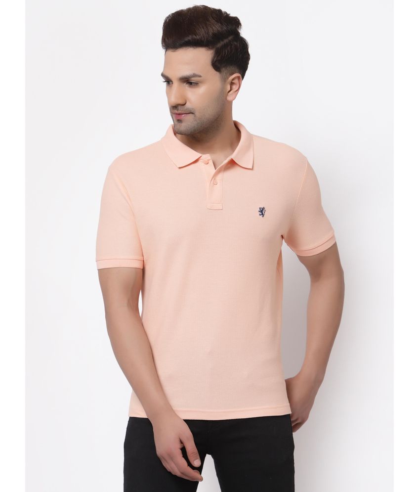     			Red Tape Cotton Regular Fit Solid Half Sleeves Men's Polo T Shirt - Peach ( Pack of 1 )