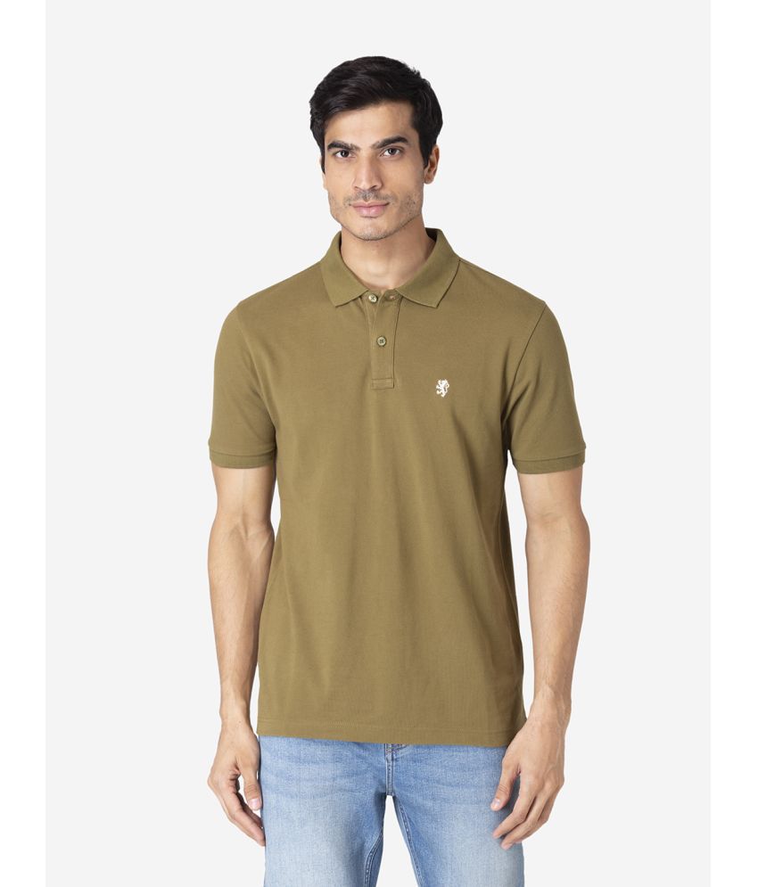    			Red Tape Cotton Regular Fit Solid Half Sleeves Men's Polo T Shirt - Green ( Pack of 1 )