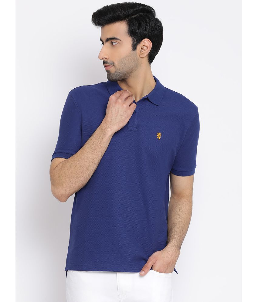     			Red Tape Cotton Regular Fit Solid Half Sleeves Men's Polo T Shirt - Blue ( Pack of 1 )