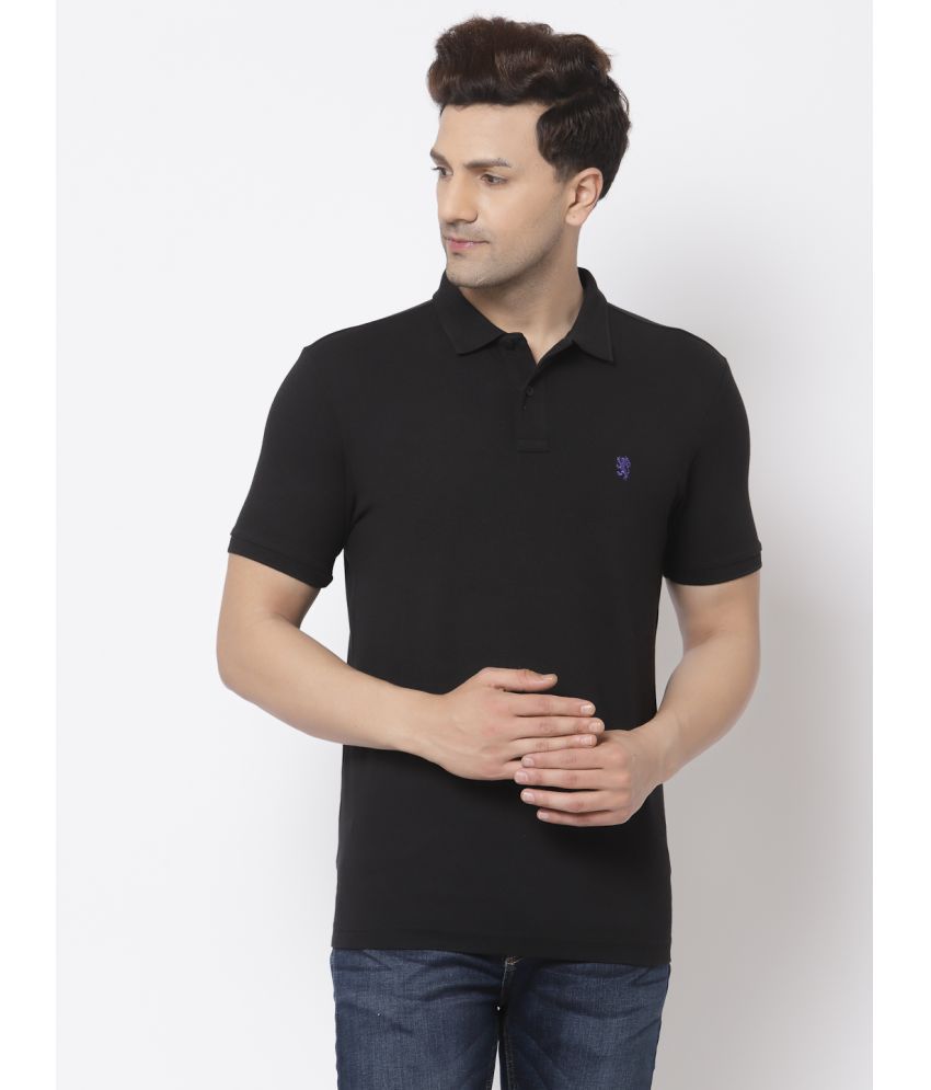     			Red Tape Cotton Regular Fit Solid Half Sleeves Men's Polo T Shirt - Black ( Pack of 1 )