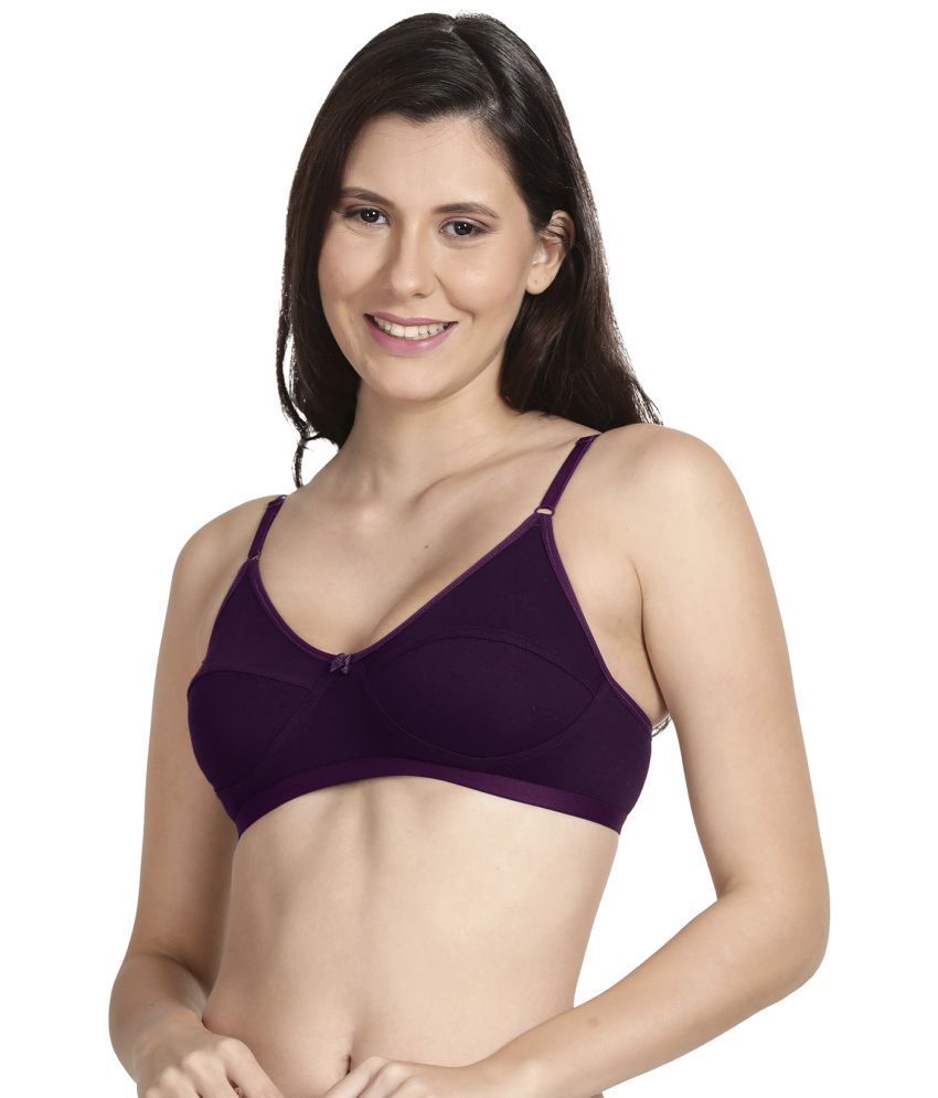     			Shyle Purple Cotton Non Padded Women's Everyday Bra ( Pack of 1 )
