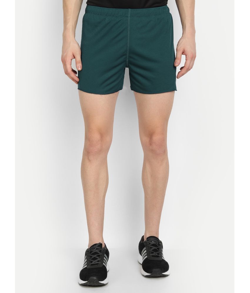     			Dida Sportswear Sea Green Polyester Men's Running Shorts ( Pack of 1 )