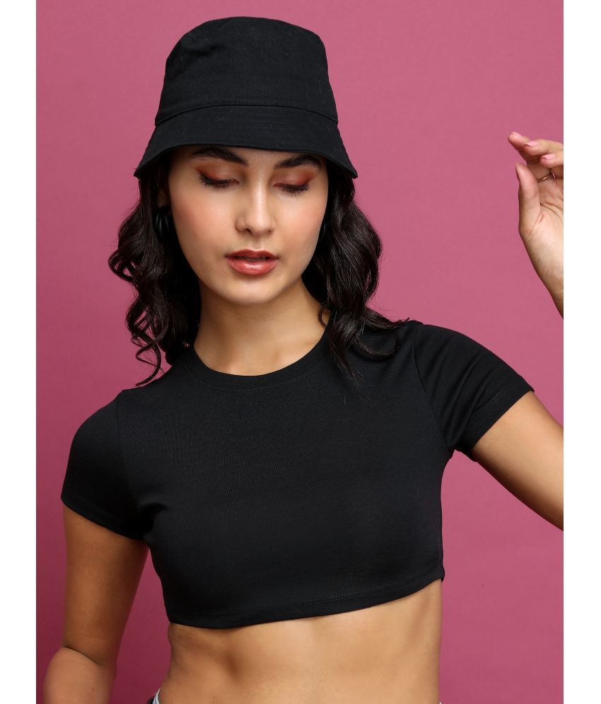     			Ketch Black Polyester Women's Crop Top ( Pack of 1 )