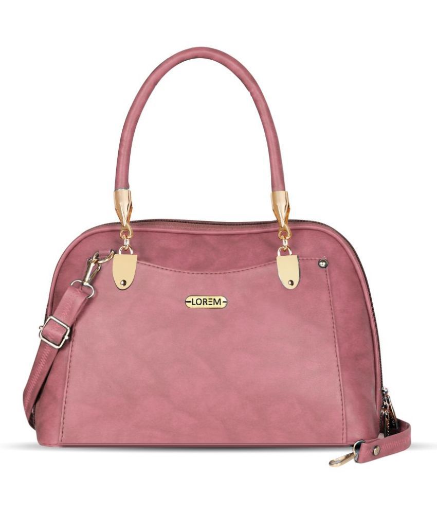     			Lorem Pink Faux Leather Sling Bag