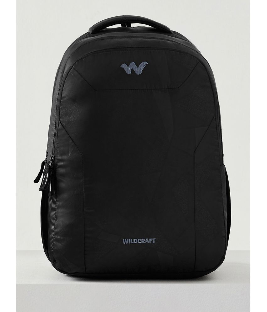     			Wildcraft Black Polyester Backpack With Raincover ( 45 Ltrs )