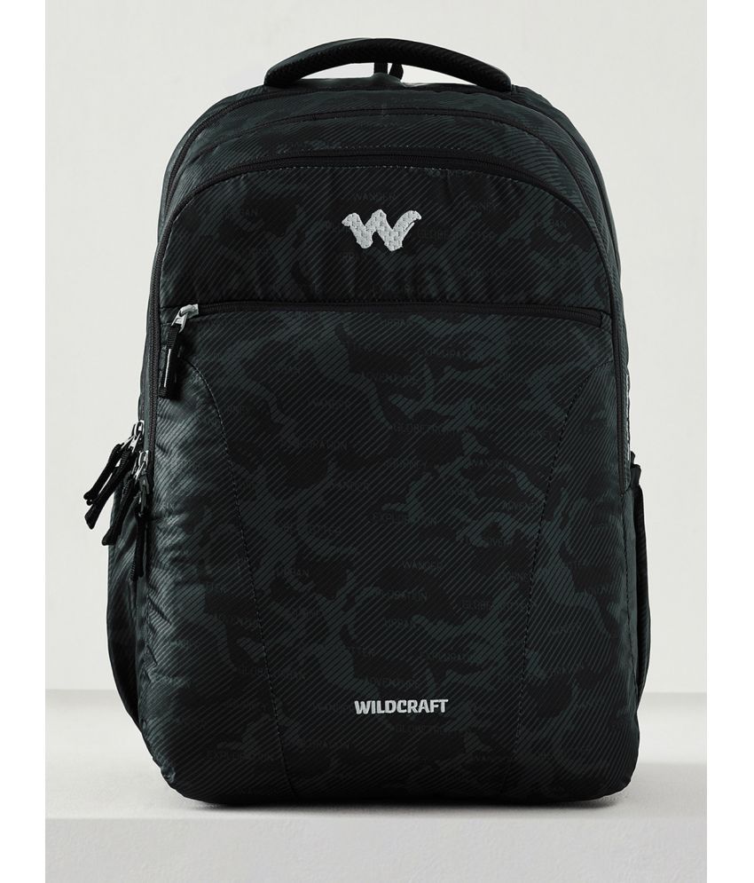     			Wildcraft Black Polyester Backpack With Raincover ( 45 Ltrs )