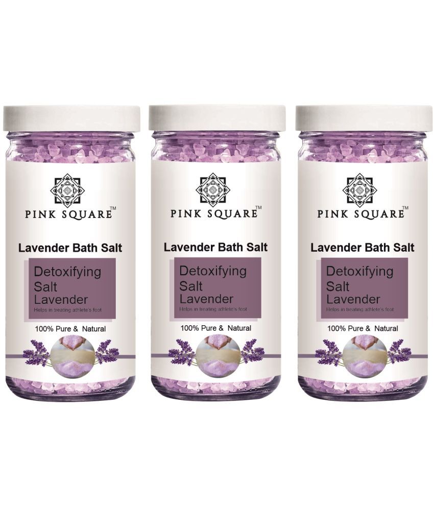     			pink square Bath Salt Crystal Lavender Bath Salt 200 g Pack of 3