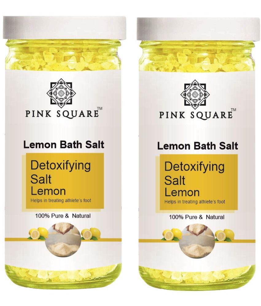     			pink square Bath Salt Crystal Lemon Bath Salt 200 g Pack of 2