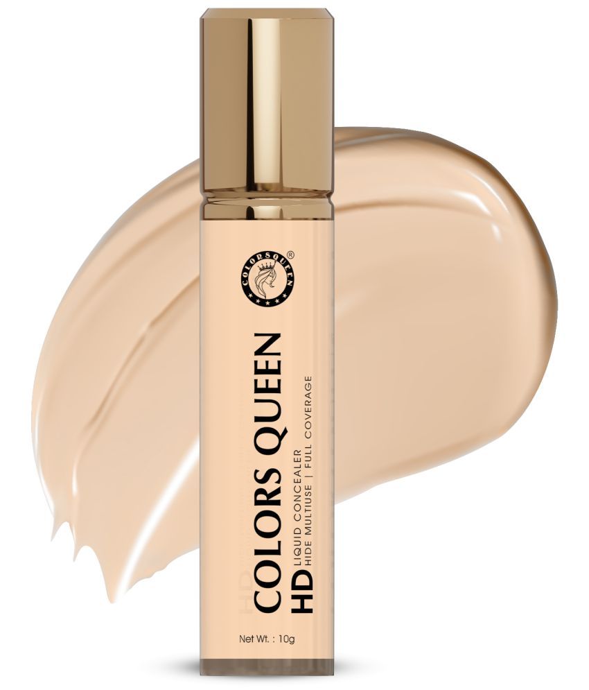     			Colors Queen HD Liquid Concealer Lightweight Concealer with Full Coverage 10g (Shade - 03)