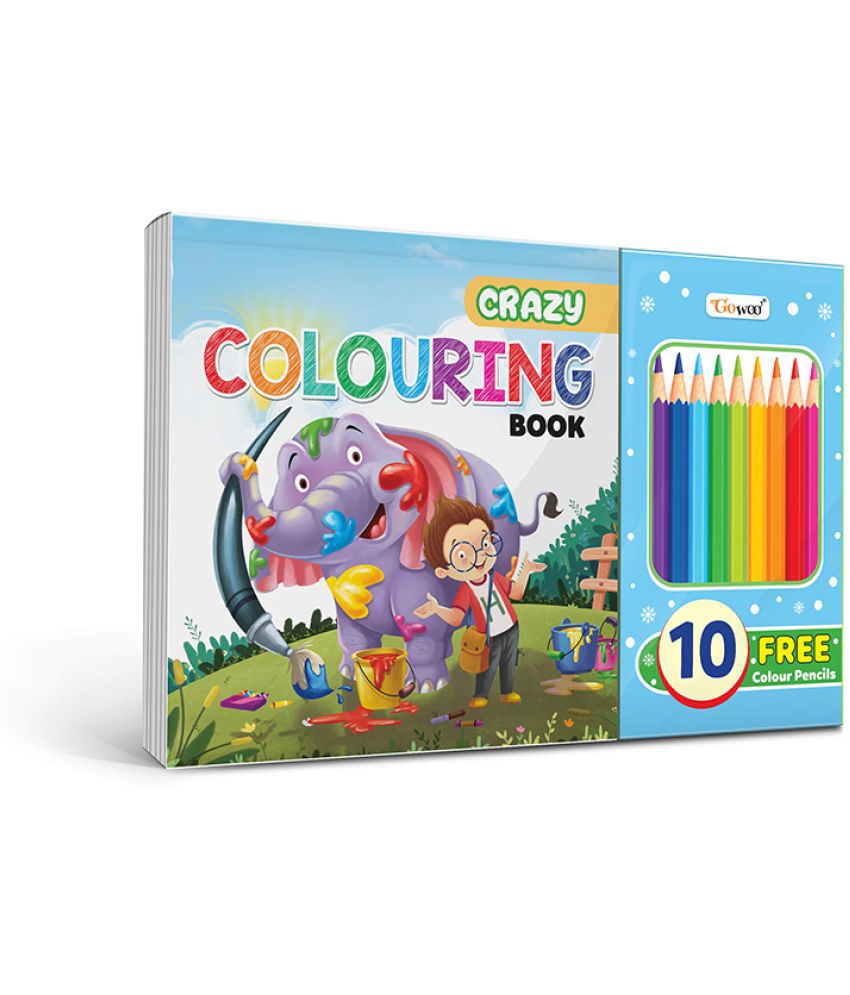     			Crazy Colouring Book for kids : Children's coloring book, Educational coloring book for children, Kid's coloring fun with 10 free pencil colours for ages (3-12).