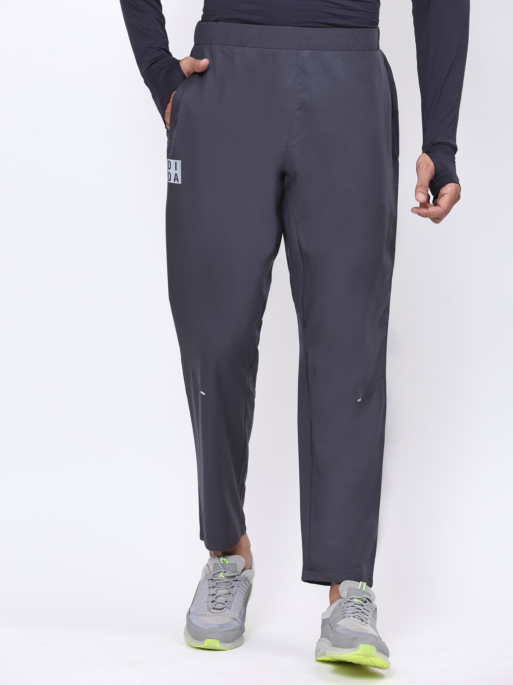     			Dida Sportswear Charcoal Polyester Men's Sports Trackpants ( Pack of 1 )