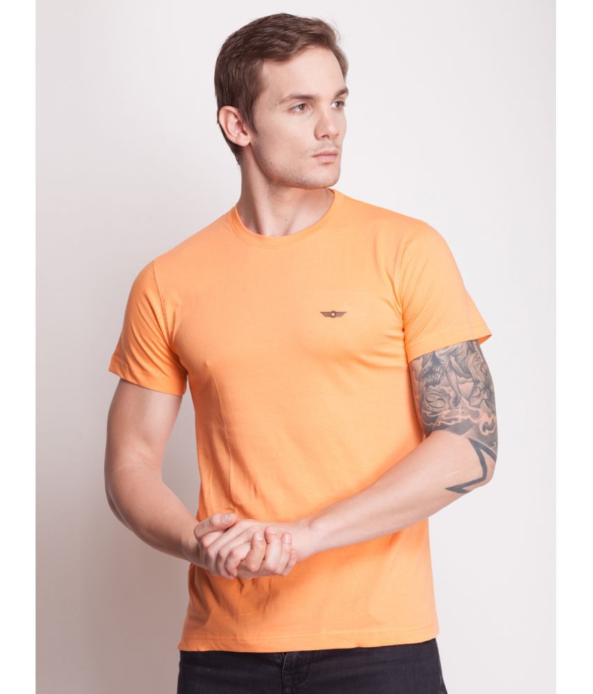     			Force NXT Cotton Regular Fit Solid Half Sleeves Men's T-Shirt - Orange ( Pack of 1 )