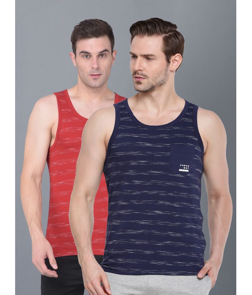     			Force NXT Pack of 2 Cotton Blend Men's Vest ( Multi )