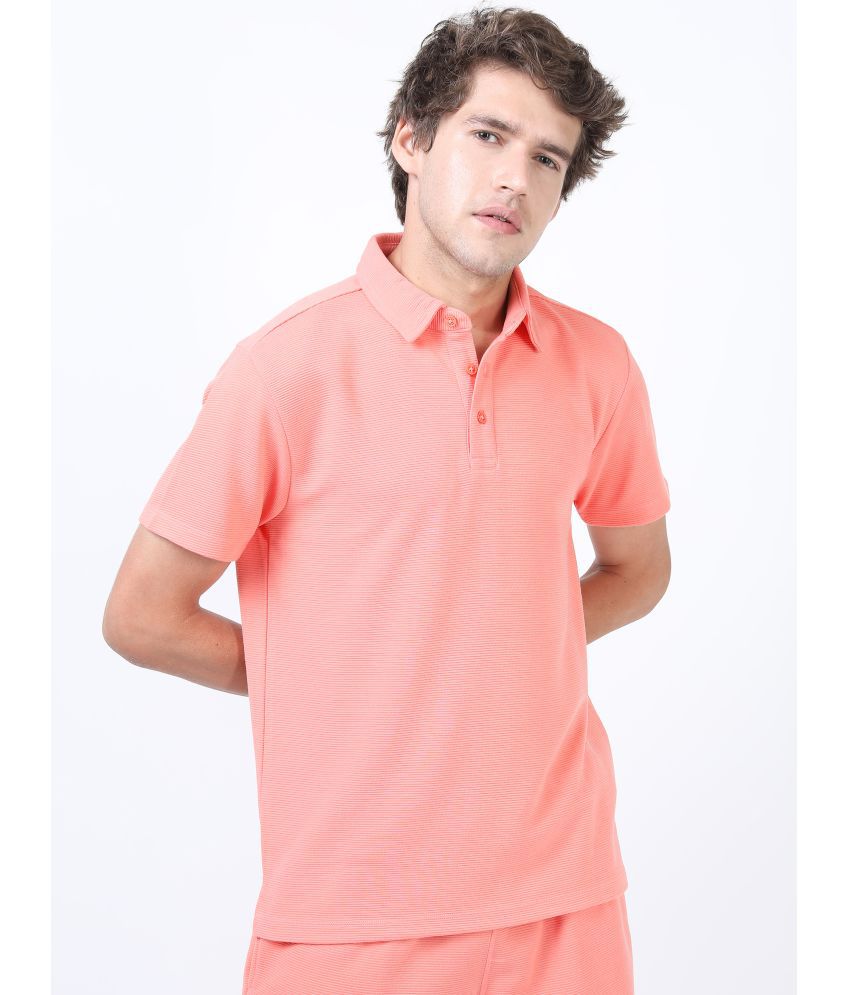     			Ketch Polyester Regular Fit Solid Half Sleeves Men's Polo T Shirt - Coral ( Pack of 1 )