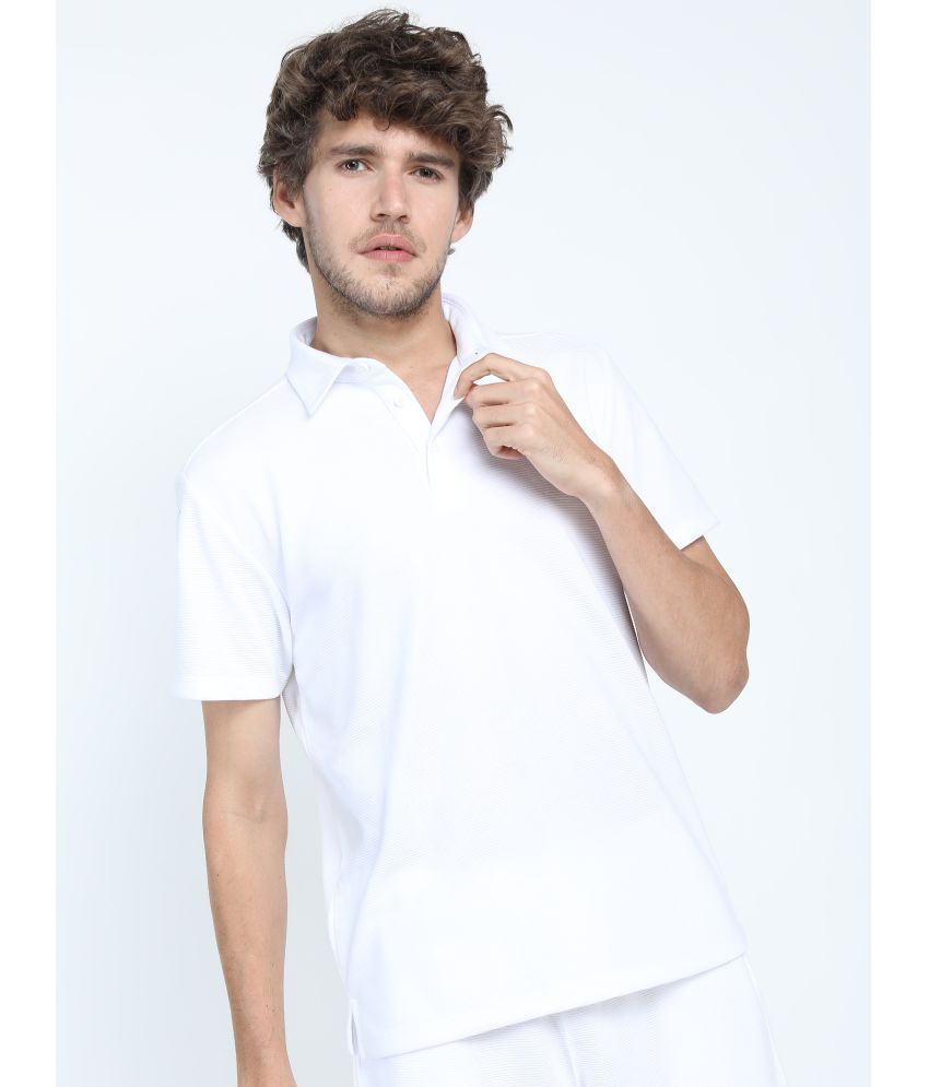     			Ketch Polyester Regular Fit Solid Half Sleeves Men's Polo T Shirt - White ( Pack of 1 )