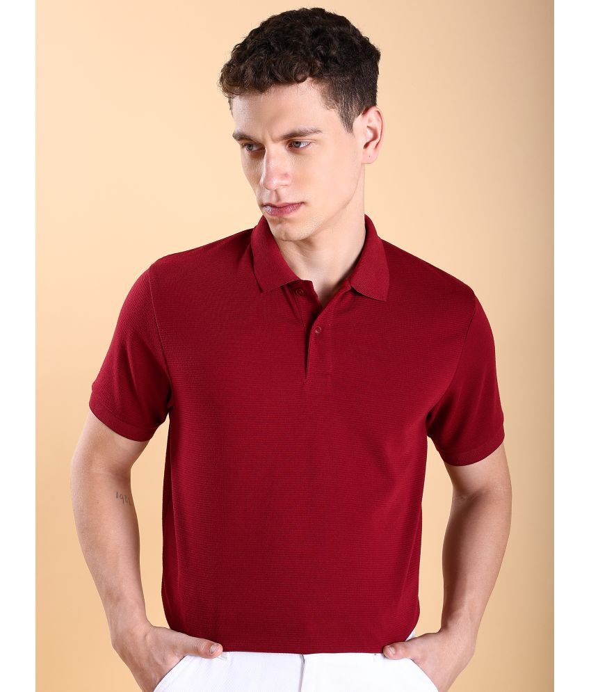     			Ketch Polyester Relaxed Fit Solid Half Sleeves Men's Polo T Shirt - Red ( Pack of 1 )