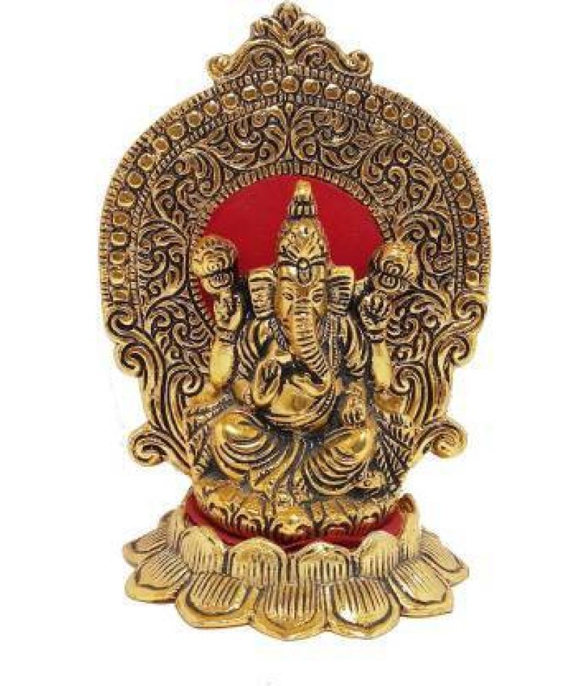     			KridayKraft Aluminium Lord Ganesha Idol ( 8 cm )