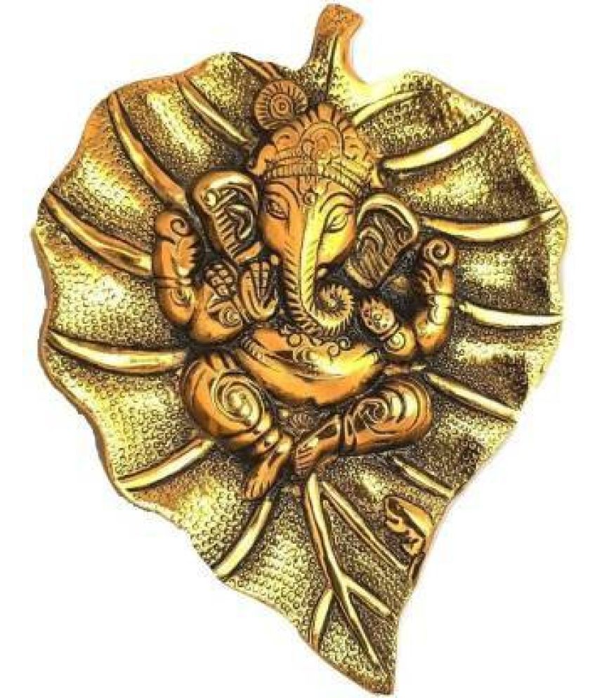     			KridayKraft Brass Lord Ganesha Idol ( 3 cm )