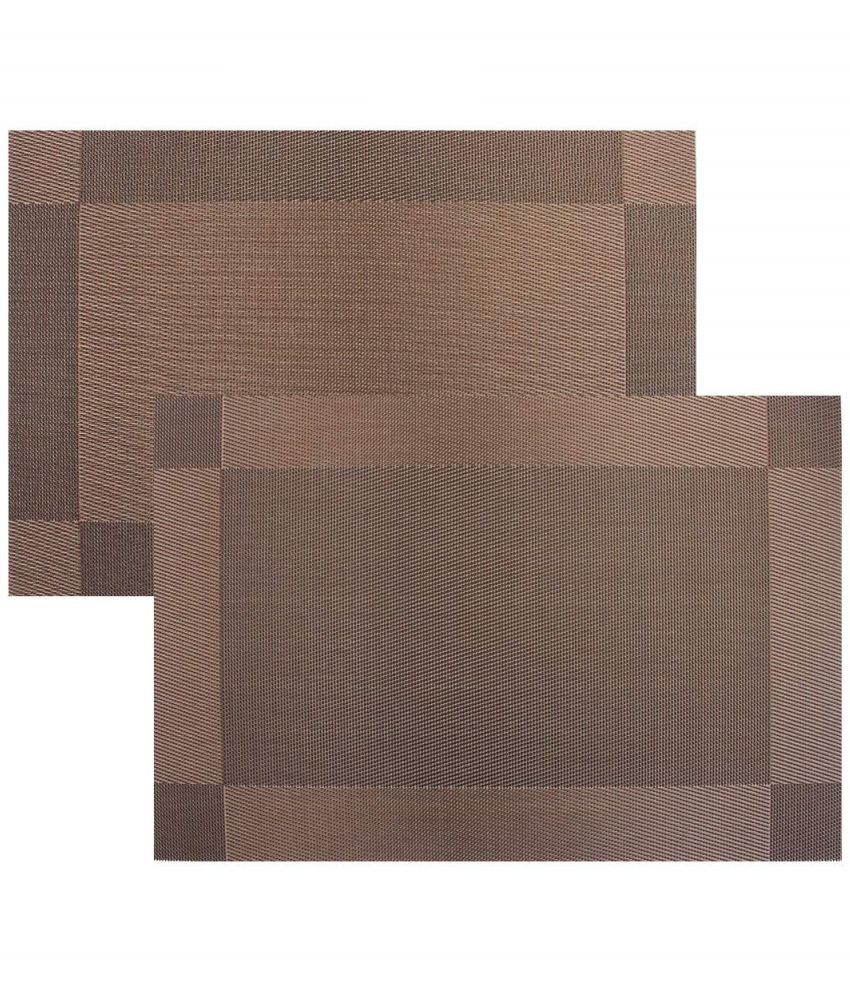     			NAMRA Polyester Abstract Table Mats ( 18 cm x 12 cm ) Pack of 2 - Brown