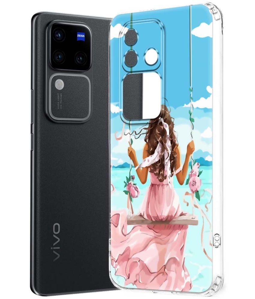     			NBOX Multicolor Printed Back Cover Silicon Compatible For Vivo V30 Pro 5G ( Pack of 1 )