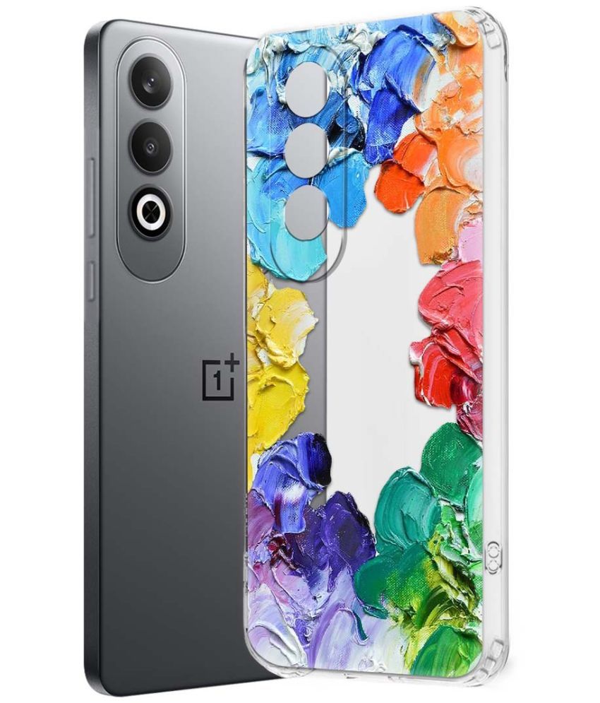     			NBOX Multicolor Printed Back Cover Silicon Compatible For OnePlus Nord ce 4 5G ( Pack of 1 )