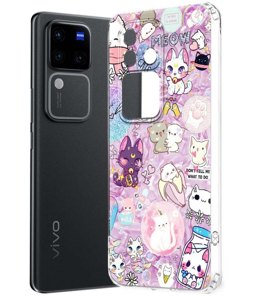     			NBOX Multicolor Printed Back Cover Silicon Compatible For Vivo V30 Pro 5G ( Pack of 1 )