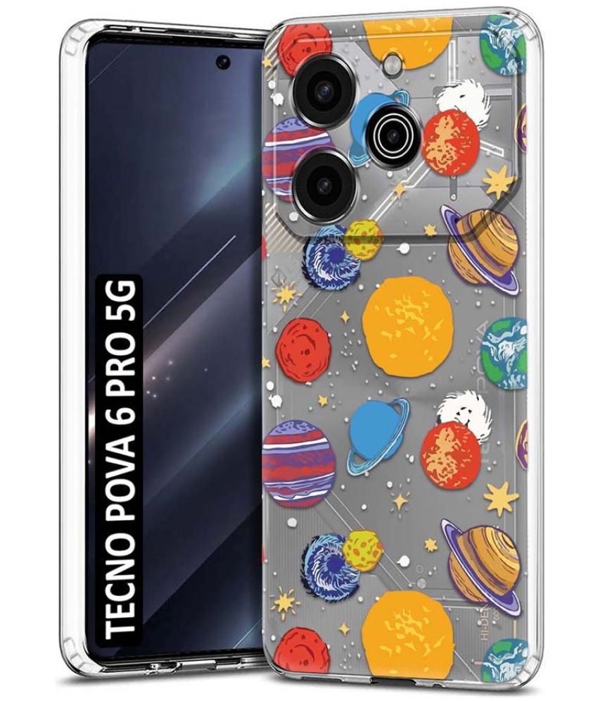     			NBOX Multicolor Printed Back Cover Silicon Compatible For Tecno Pova 6 Pro 5G ( Pack of 1 )