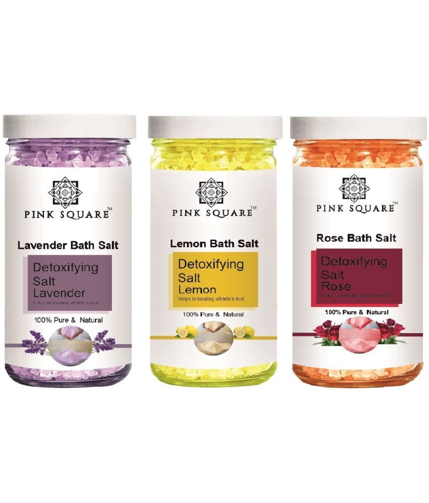     			pink square Crystal Natural Bath Salt 200 g Pack of 3