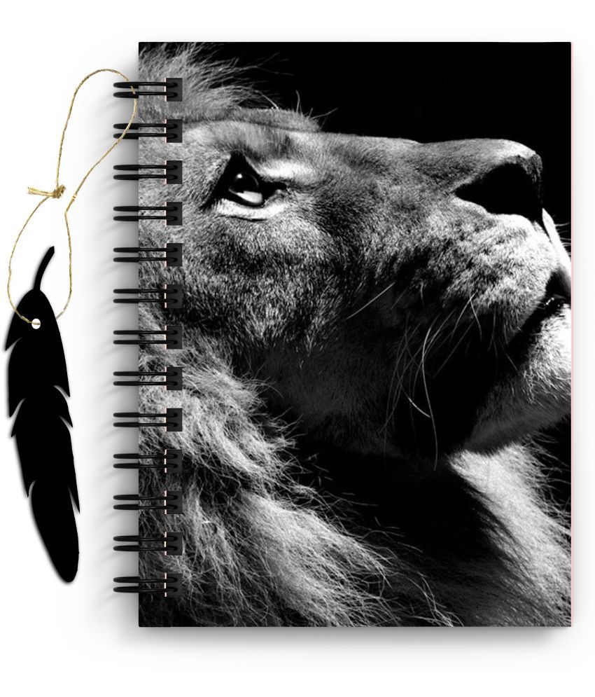     			DI-KRAFT Lion Printed Diary with Bookmark for Home and office use (6*8Inch) A5 Diary Unruled 160 Pages (Multicolor)