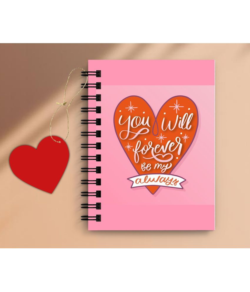     			DI-KRAFT Love Quote Notebook for Gift , home & office use spiral diary with Dangler (6*8 Inch) A5 Diary Unruled 160 Pages (Multicolor)