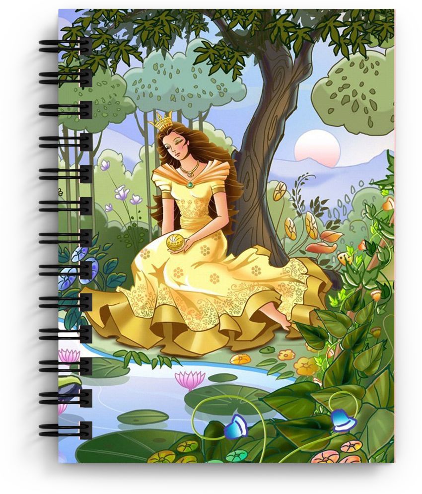     			DI-KRAFT Princess Printed Regular Notebook A5 Diary Unruled 160 Pages (Multicolor)