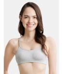 Jockey SS12 Wirefree Non Padded Super Combed Cotton Elastane Beginners Bra - Steel Grey Melange