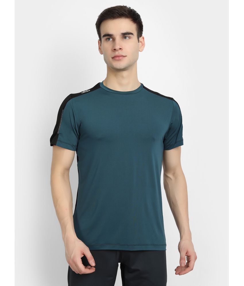     			Dida Sportswear Sea Green Polyester Regular Fit Men's Sports T-Shirt ( Pack of 1 )