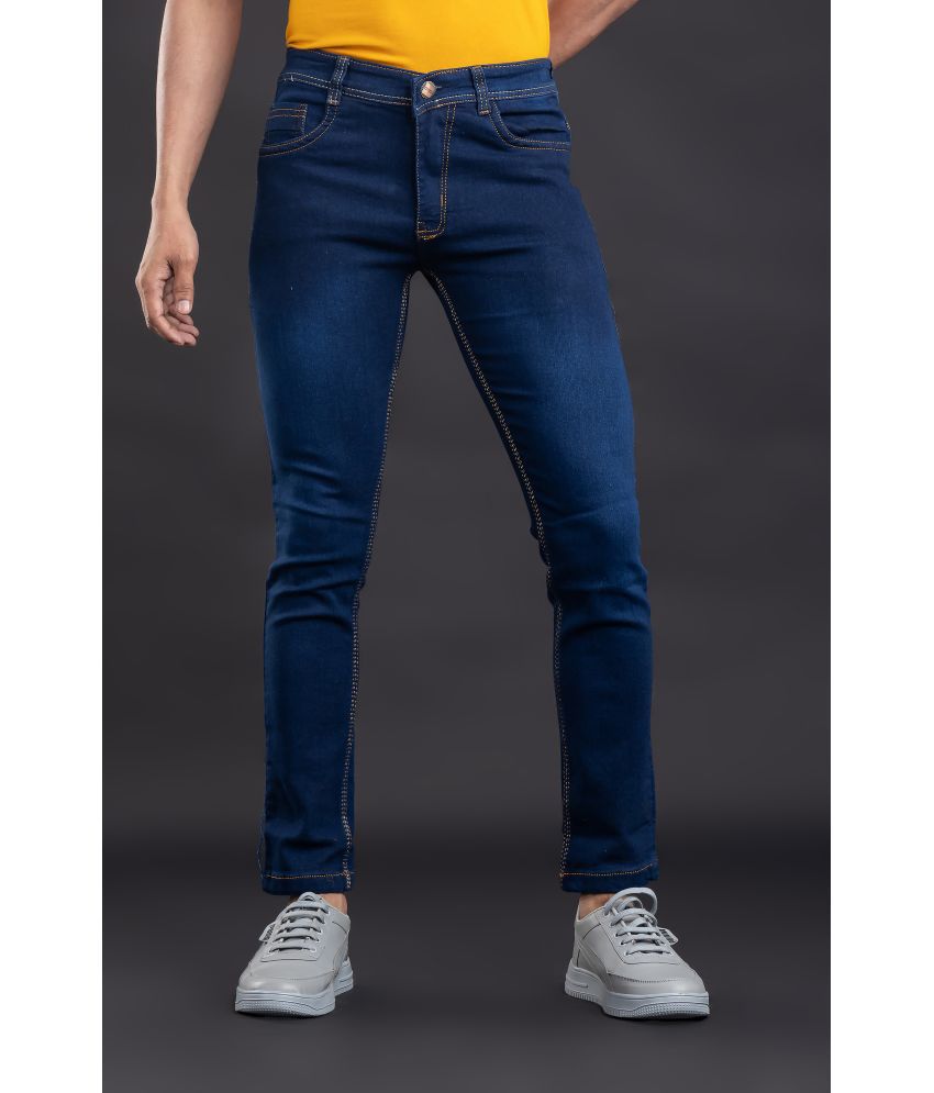     			L,Zard Slim Fit Basic Men's Jeans - Navy Blue ( Pack of 1 )
