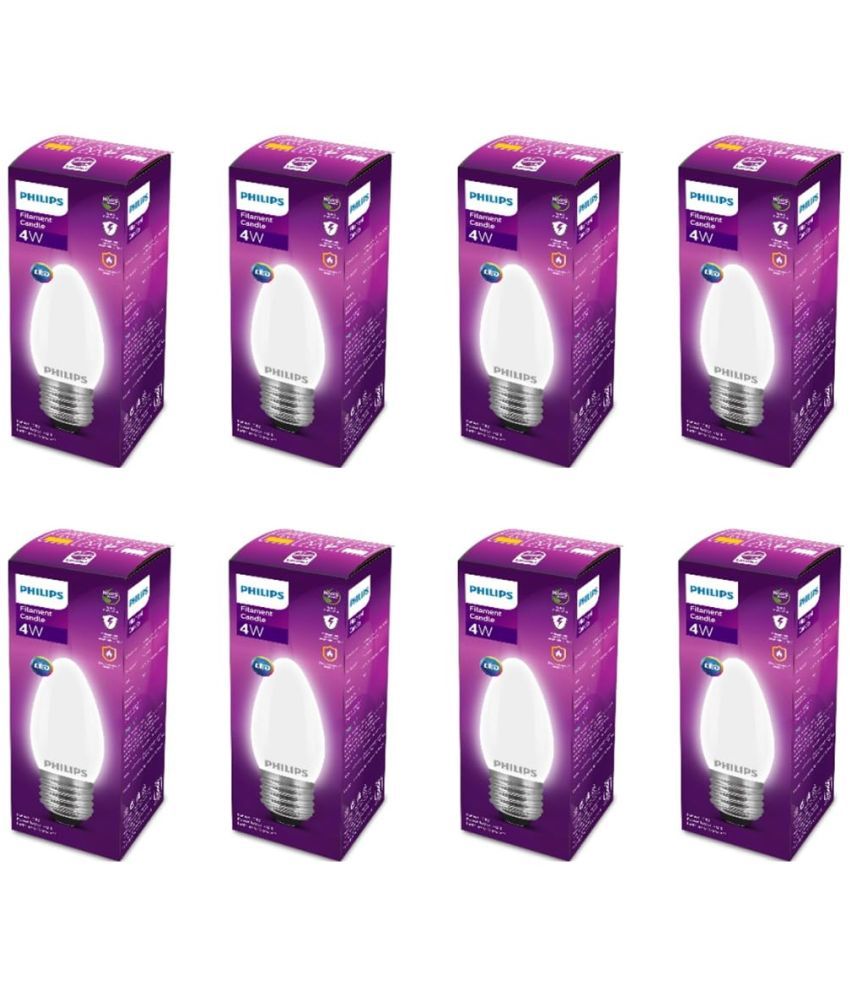     			Philips 4W Warm White LED Bulb ( Pack of 8 )