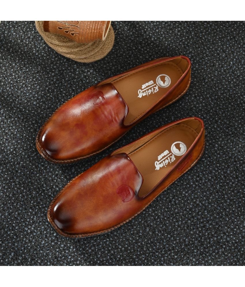     			Rising Wolf Tan Men's Slip on