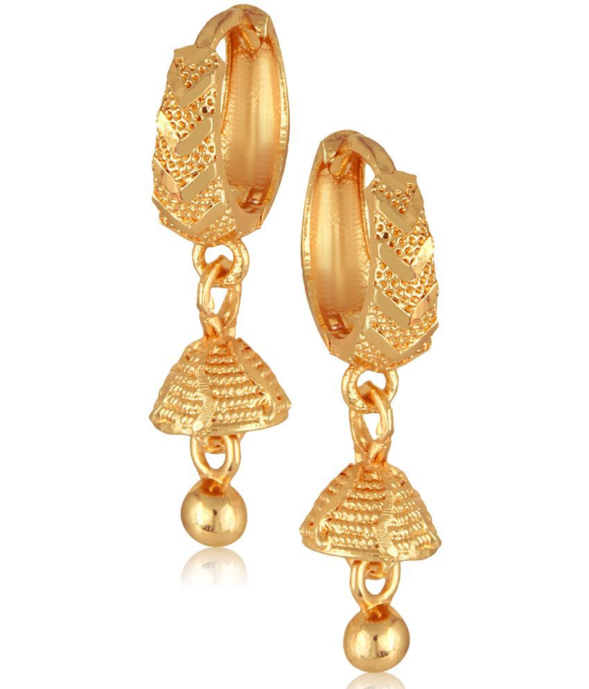     			Vighnaharta Golden Chandbalis Earrings ( Pack of 1 )