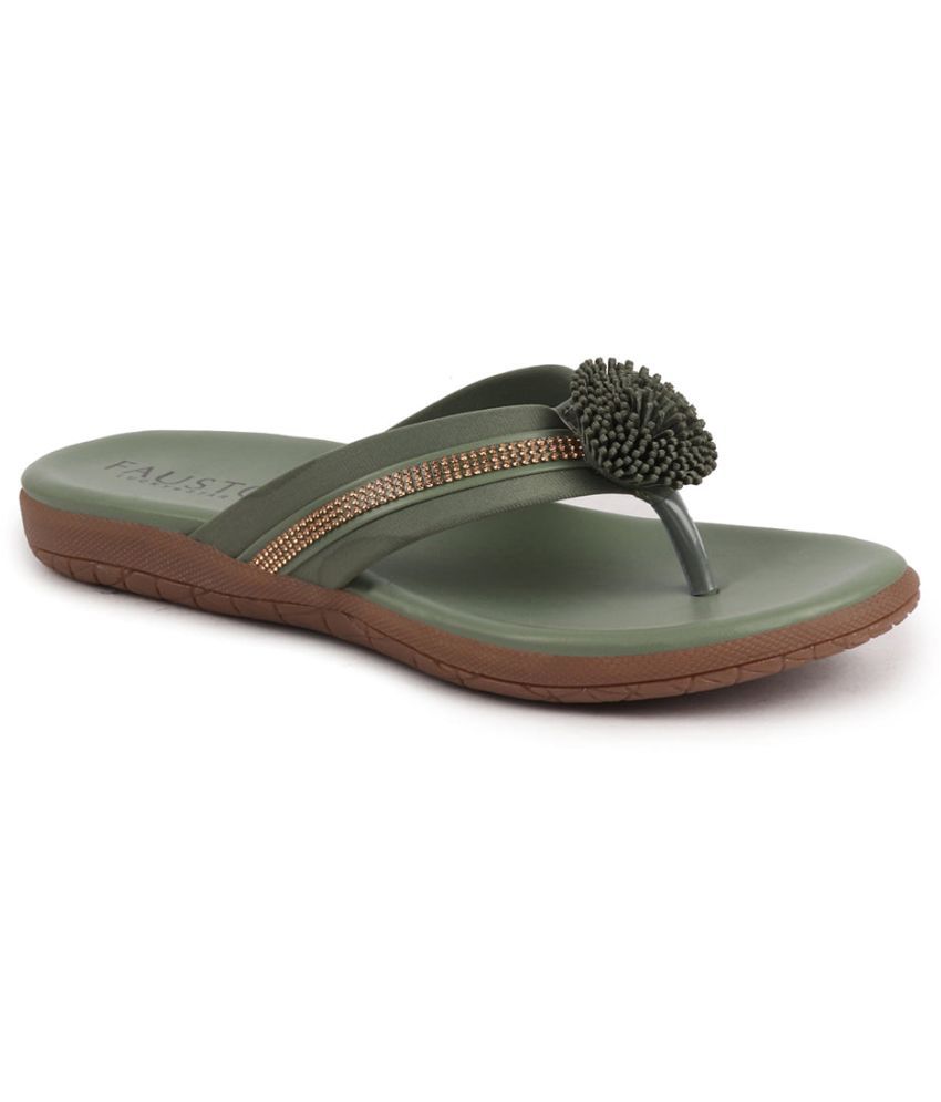     			Fausto Olive Women's Flats