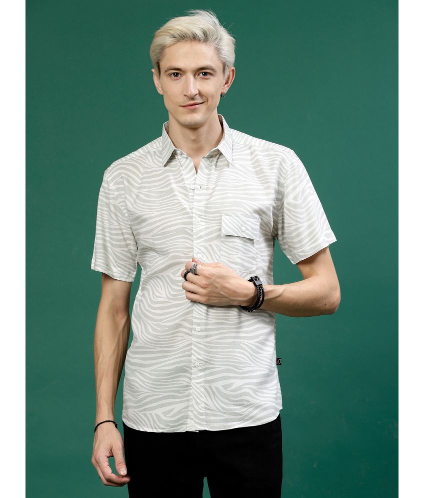     			Rigo Rayon Slim Fit Printed Half Sleeves Men's Casual Shirt - Mint Green ( Pack of 1 )
