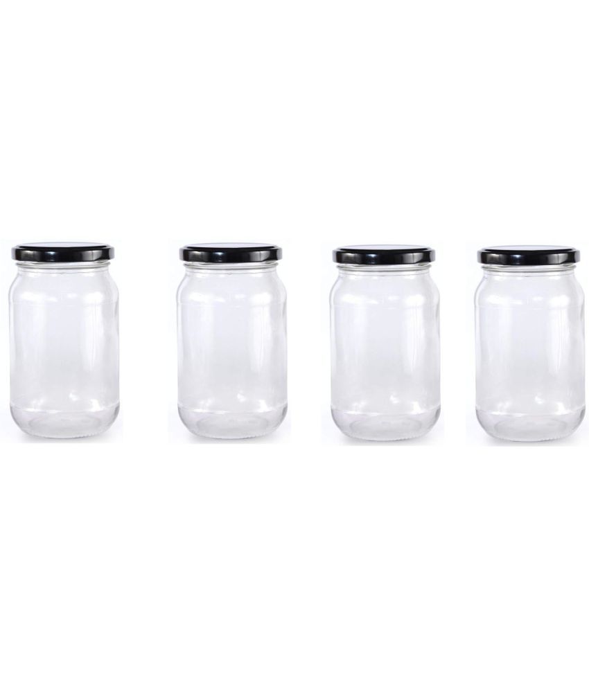     			Somil  Glass Container Glass Transparent Utility Container ( Set of 4 )