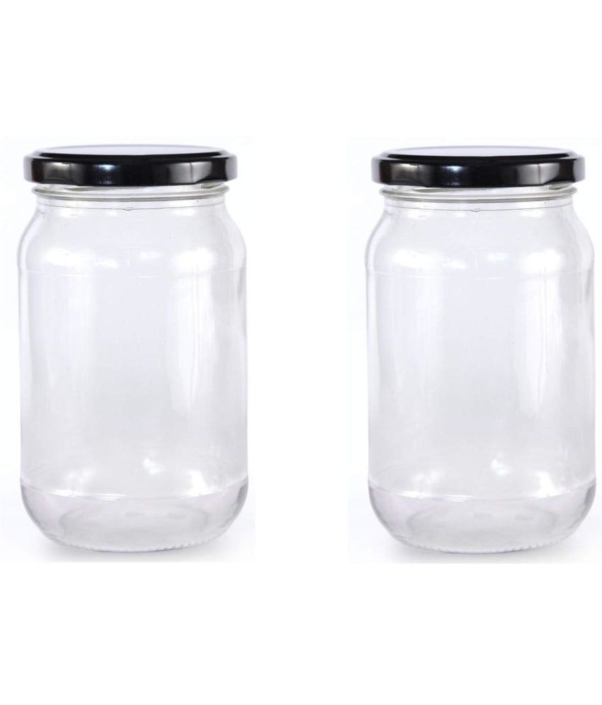     			Somil  Glass Container Glass Transparent Utility Container ( Set of 2 )