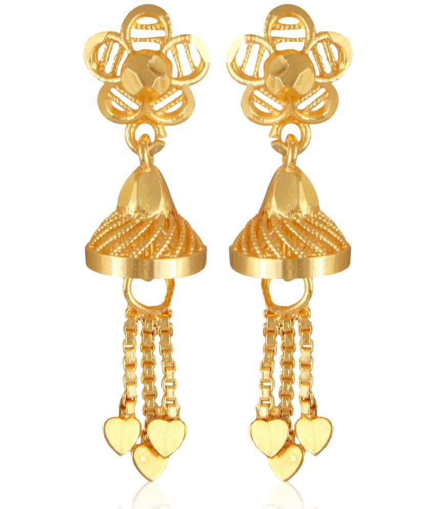     			VIVASTRI Golden Jhumki Earrings ( Pack of 1 )