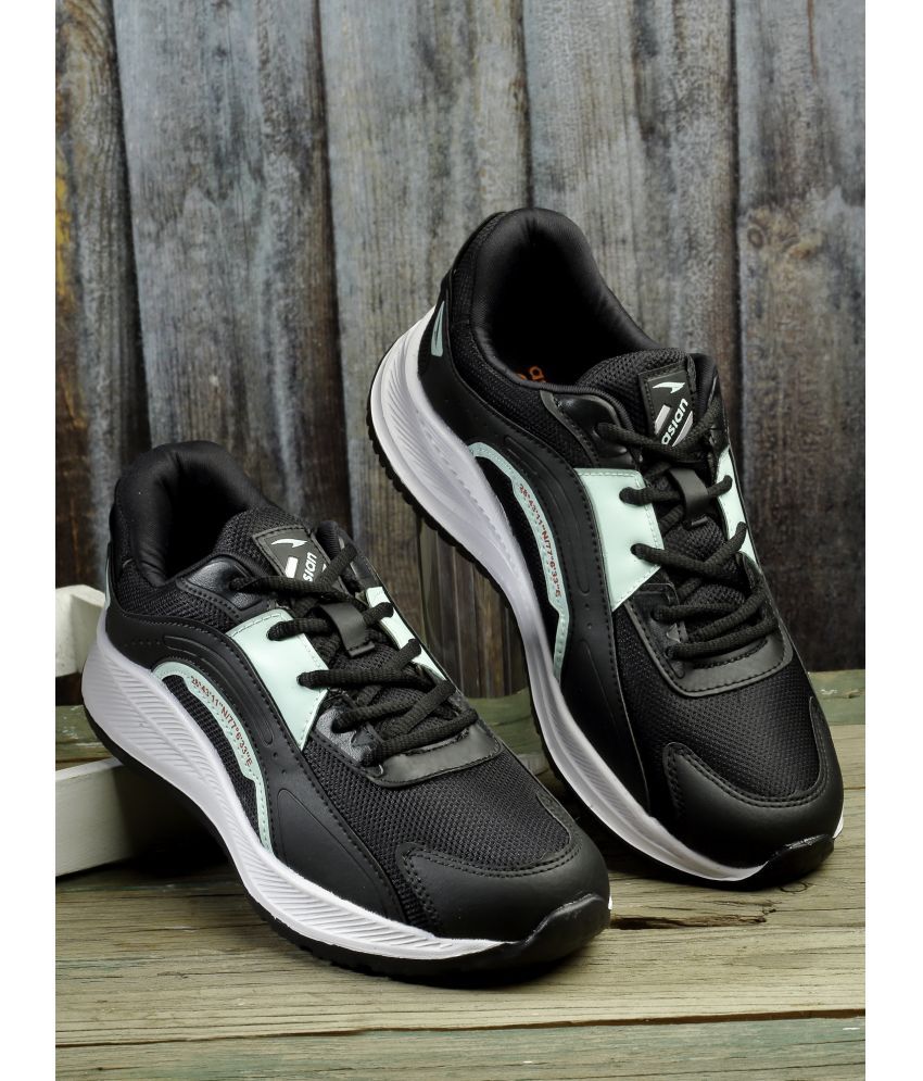     			ASIAN TURBO-03 Black Men's Sports Running Shoes