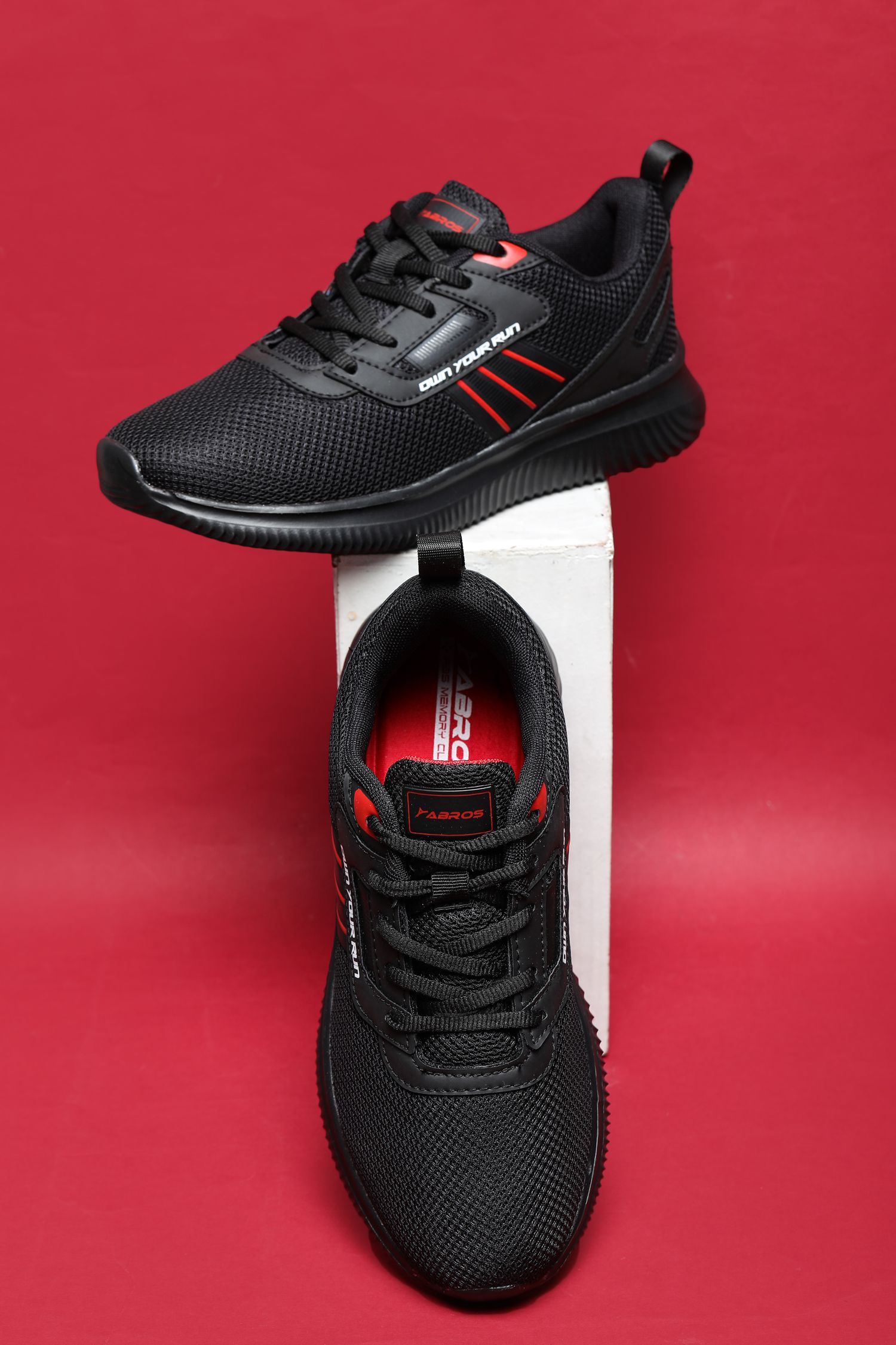     			Abros CHRIS Black Men's Sports Running Shoes