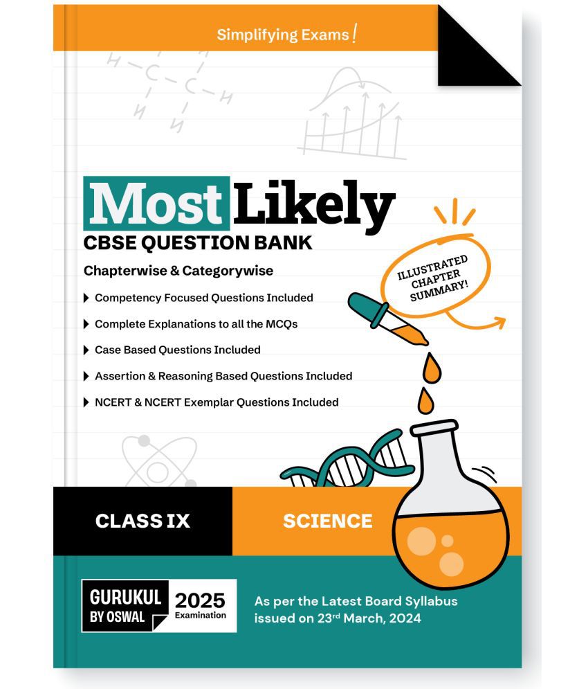     			Gurukul By Oswal Science Most Likely CBSE Question Bank for Class 9 Exam 2025 - Chapterwise & Categorywise, New Paper Pattern (MCQs, Case, Assertion &