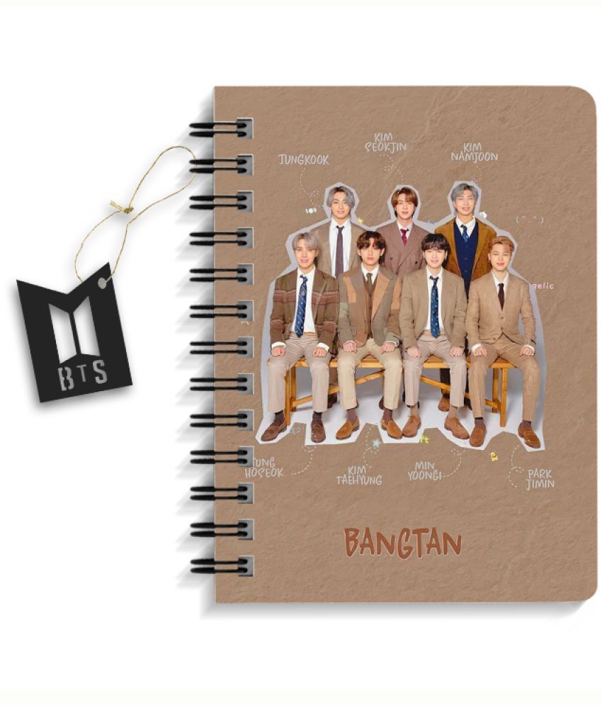     			MAKENSTYLECOLLECTION BTS Boys Printed Diary for Home and office use(6*8 Inch) A5 Diary UNRULED 160 Pages (Multicolor)