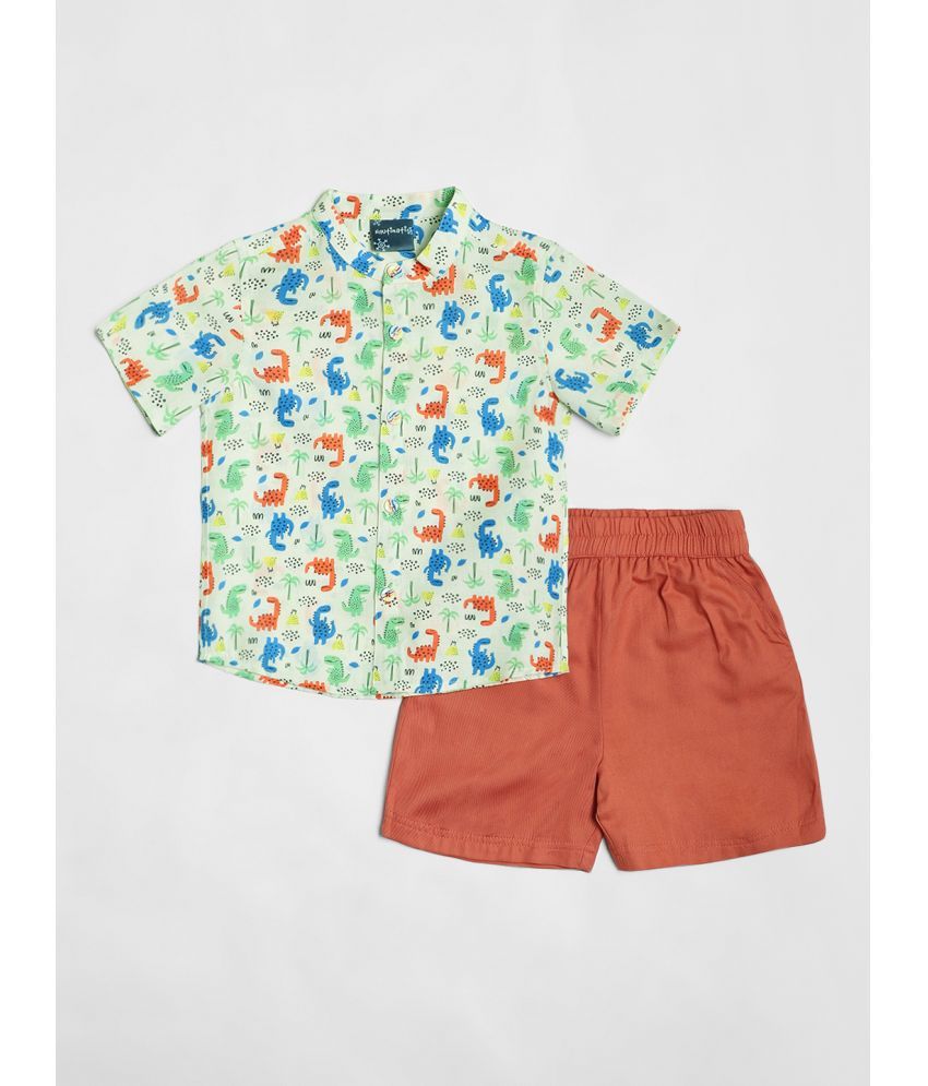     			Nauti Nati Multicolor Polyester Boys Shirt & Shorts ( Pack of 1 )