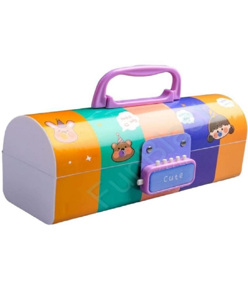     			Pencil Box – Suitcase Style Password Lock Pencil Case, Multi-Layer Pen & Pencil Box for Kids, Boys, Girls,
